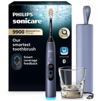 Philips Cepillo De Dientes El&eacute;ctrico Recargable Philips Sonicare Diamondclean 9900 Prestige Hx9813/98 Azul Noche 62 000 Movimientos/min Senseiq