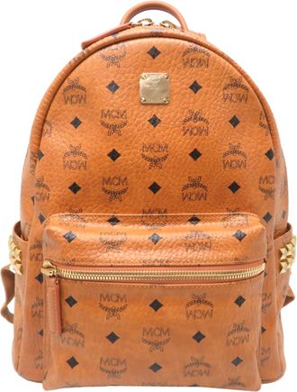 MCM Mcm Brown Pvc Backpack (Pre-Owned)