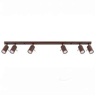 Sollux Lighting Plafone marr&oacute;n acero alt. 16 cm