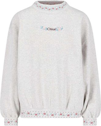 Chlo&eacute; Cotton Logo Sweatshirt
