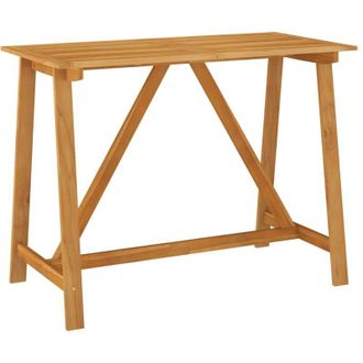 vidaXL Mesa De Barra De Jard&iacute;n 140x70x104 Cm Acacia Madera