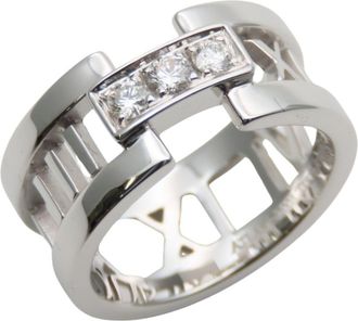 Tiffany & Co. Atlas White Gold White Gold (18K) Band Ring (Pre-Owned)