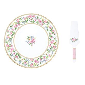 Easy Life Cake plate Ø 32 cm with porcelain spatula in color box GARDEN JOY