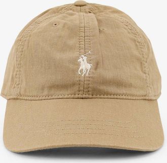 Ralph Lauren Cappello in lino con logo ricamato frontale - POLO RALPH LAUREN - gender_Man