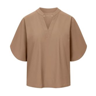 Raffaello Rossi Dames, Blouses & Shirts, Bruin, Maat: S Jersey