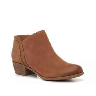 Lucky Brand Barlina Boots Womens Brown Leather Ankle Bootie ZAP1454