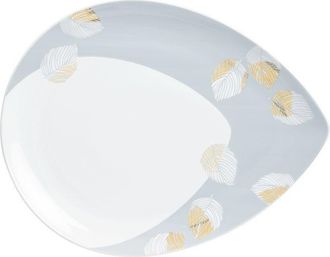 OEM Plato Kahla D&icirc;ner Leaf Of Gold Mg En Forma De L&aacute;grima, Grande, Di&aacute;metro 32 Cm