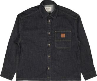 Carhartt Work in Progress Blauwe Denim Overhemdjasje Klassieke Snit - Heren - Spijkeroverhemden - Blauw - S - Denim - Overhemden