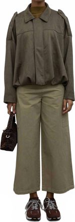 Collective Cotton Straight Leg Cargo Pants In Khaki Green