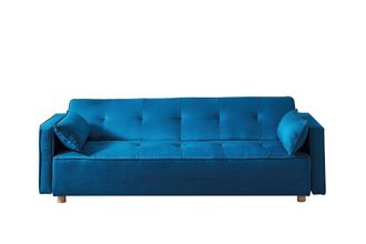 Concept Usine Sof&aacute; escandinavo convertible de 3 plazas en tejido azul pato