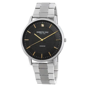 Kenneth Cole Diamond Quartz Black Dial Mens Watch KCWGG2271406