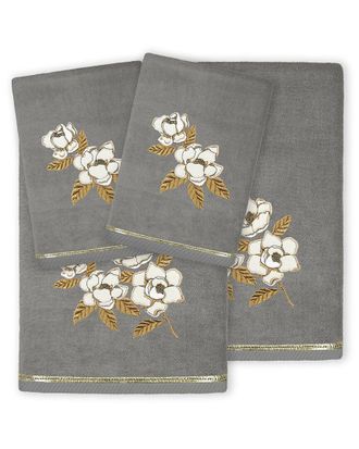 Linum Home Textiles Maggie 4Pc Embellished Turkish Cotton Towel Set