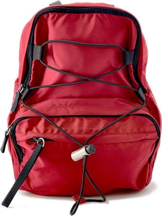 Prada Red Color Nylon Backpack (Pre-Owned)