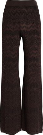 Missoni Chevron Fine-knit Trousers - Brown - 46 (UK14 / L)