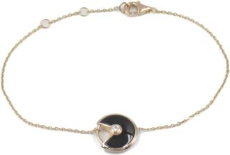 Cartier Bracciale Amulette in oro rosa 18 carati con diamanti e onice anni 2010