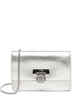 V&deg; 73 metallic effect chain shoulder bag - Grey