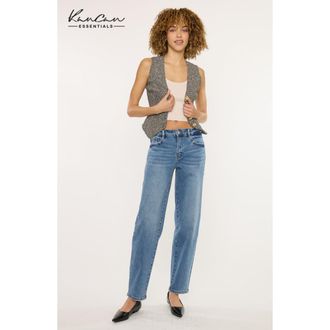 Kancan Grace Essentials High Rise Slim Barrel Jeans in Medium Wash at Nordstrom, Size 26