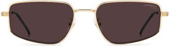 Carrera 53mm Rectangular Sunglasses in Rose Gold/Mauve at Nordstrom