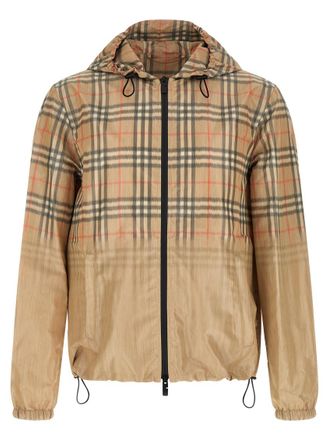 Burberry Beige Check Hood Jacket