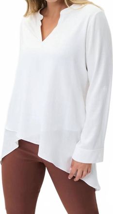 Joseph Ribkoff Long Sleeve Tunic Top In Vanilla