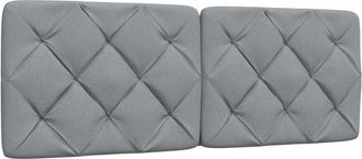 vidaXL Cabecero De Cama Acolchado Tela Gris Claro 140 Cm Vidaxl