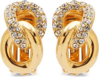Dior Orecchini con strass anni 2000 - Oro