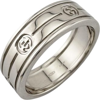 Gucci Silver White Gold (18K) Band Ring (Pre-Owned)
