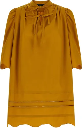 Fabiana Filippi Bicolor Cotton Short Womens Dress