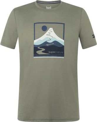 super.natural Almost Done Tee Merinoshirt f&uuml;r Herren | tea leaf / various