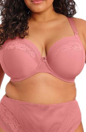 Elomi Nerina Underwire Plunge Bra in Dusty Rose at Nordstrom, Size 40Hh