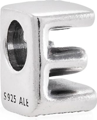 Pandora Letter E Silver Charm