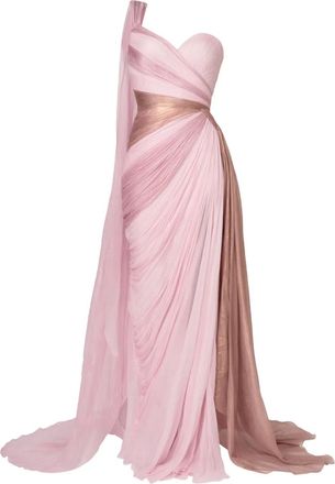 Iris Serban Abito da sera monospalla Alexa - Rosa