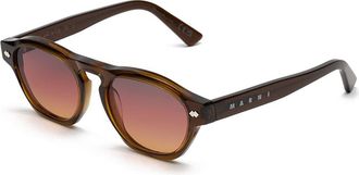 Marni Yunari Brown MV7 Mens Sunglasses Brown Size 50
