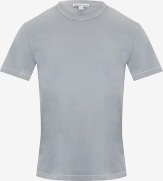 James Perse Rundhals-Kurzarm-T-Shirt aus leichtem Jersey