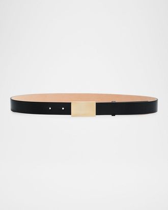 Victoria Beckham Portofino Mirror Belt in Shiny Leather