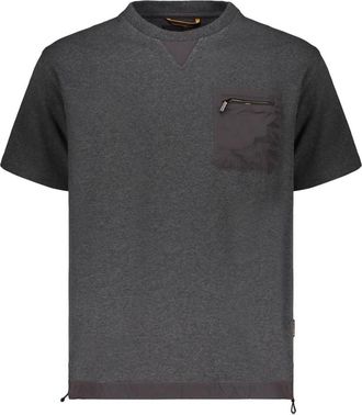 Moorer Donkergrijs T-shirt met zak - Heren - T-shirts - Grijs - M - Katoen - Tops