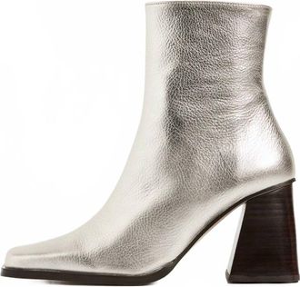 Alohas Womens South Shimmer Ankle Boots In Silver