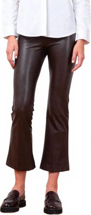 Avenue Montaigne Leo Pleather Pant In Brown