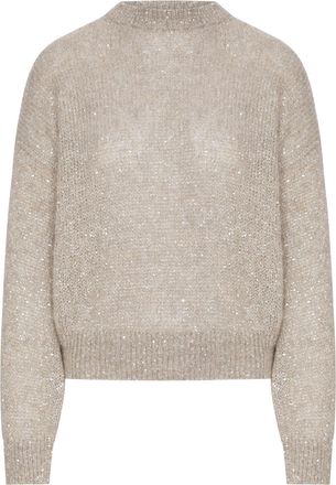 Brunello Cucinelli LUREX YARN SWEATER WITH SEQUINS - Brunello Cucinelli - Woman