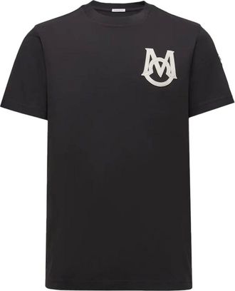 Moncler Heren, Tops, Zwart, Maat: L Katoen