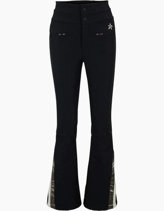 HUGO BOSS Womens Solid Patterned Flared Ski Salopette - Black - Size: 12/32in
