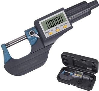 OEM Micr&oacute;metro Digital Lcd De 0-25 Mm - Resoluci&oacute;n 0,001 Mm - Precisi&oacute;n 0,002 Mm - Apagado Autom&aacute;tico - Acero Inoxidable Y Abs