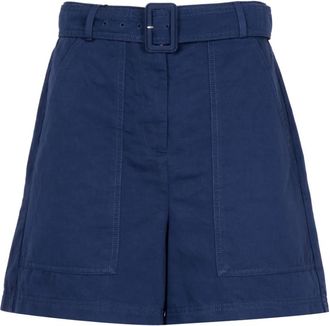 Max Mara Cirino Shorts - Dames - Korte Broeken - Blauw - S - Katoen - Korte Broeken