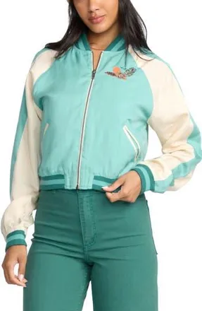 Billabong Dream Vacation Varsity Jacket in Misty Blue at Nordstrom Rack, Size Medium