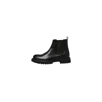 Jack & Jones Leren Chelsea Boot - Heren - Chelseaboots - Zwart - 44 EU - Leer - Schoenen