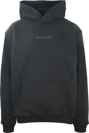 Carlo Colucci Felpa con cappuccio Relaxed-Fit - - Sweatshirts & Hoodies - Uomo - Nero - XL