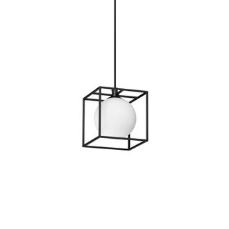 Netlighting Lingotto Wire Frame Pendant Ceiling Light Matte Black Brass