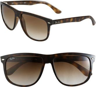 Ray-Ban Boyfriend 60mm Flat Top Sunglasses in Tortoise Gradient at Nordstrom