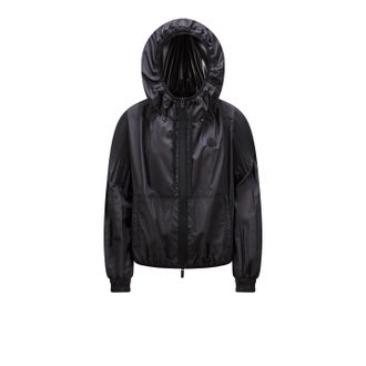 Moncler Auxonne Hooded Windbreaker Black Size 4