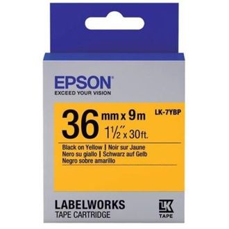 Epson Cinta Color Pastel - Lk-7ybp Negro/amarillo Pastel 36/9
